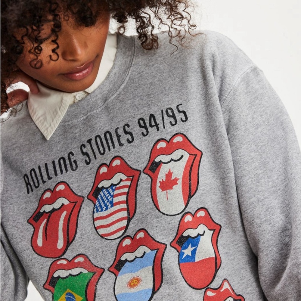 NWT JUNK FOOD ROLLING STONES SWEATSHIRT VOODOO LOUNGE TOUR SMALL - Picture 2 of 7
